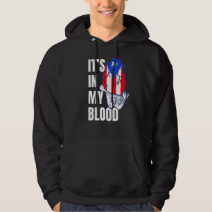 Sudadera Bandera puertorriqueña Boricua tiene venas de sang