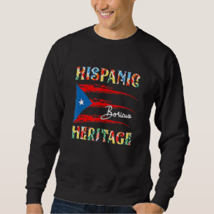 Sudadera Bandera Puertorriqueña Herencia Hispana Boricua Pu