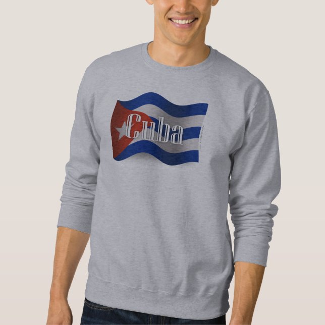Sudadera Bandera que agita de Cuba (Anverso)