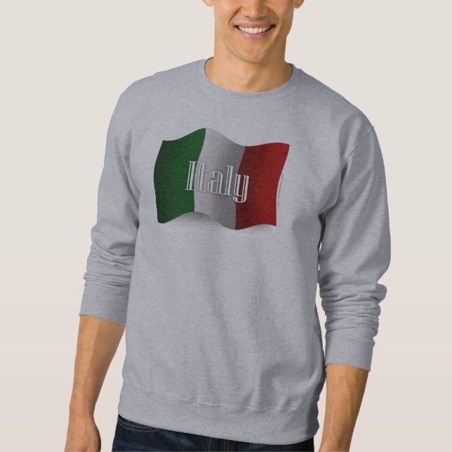 Sudadera Bandera que agita de Italia (Anverso)