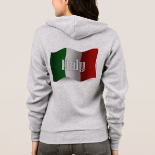 Sudadera Bandera que agita de Italia