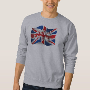 Sudadera Bandera que agita de Reino Unido