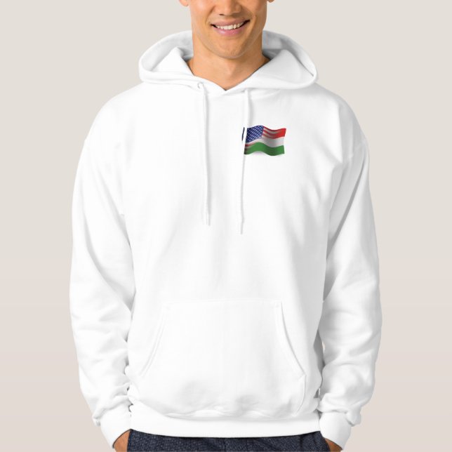 Sudadera Bandera que agita Húngaro-Americana (Anverso)