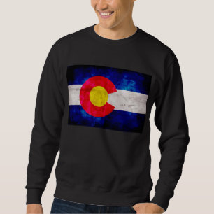 Sudadera Bandera resistida del estado de Colorado del