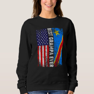 Sudadera Bandera Retro Americana Bandera Congo Mejor Grampa