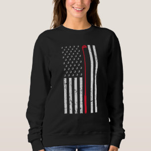 Sudadera Bandera Retro Americana Golf Golfer Patriótico