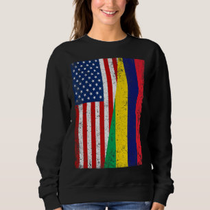 Sudadera Bandera Retro Americana y Patriota De Mauricio
