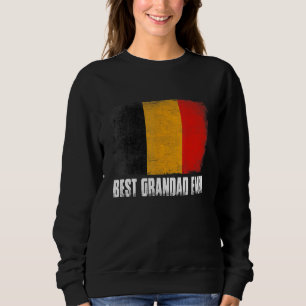 Sudadera Bandera retro belga mejor abuelo jamás día del pad