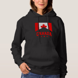 Sudadera Bandera Retro de Canadá Bandera Canadiense Mapa de