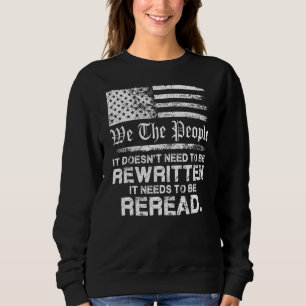 Sudadera Bandera Retro De Eeuu Necesita Ser Leída De Nuevo