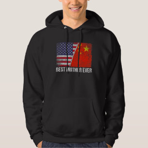 Sudadera Bandera retro estadounidense Bandera de China mejo