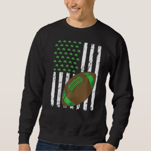 Sudadera Bandera Retro Estadounidense Deporte Fútbol St Pat