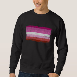 Sudadera Bandera Retro Lgbt Vintage Para Lesbianas