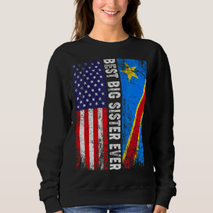 Sudadera Bandera retro norteamericana bandera del Congo mej
