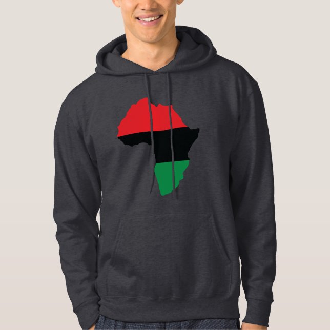 Sudadera Bandera roja, negra y verde de África (Anverso)