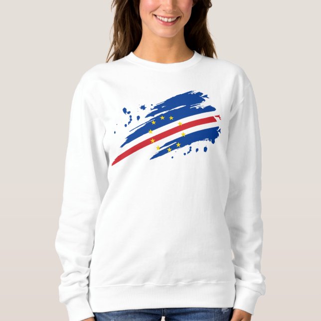 Sudadera Bandera rota de Cabo Verde (Anverso)