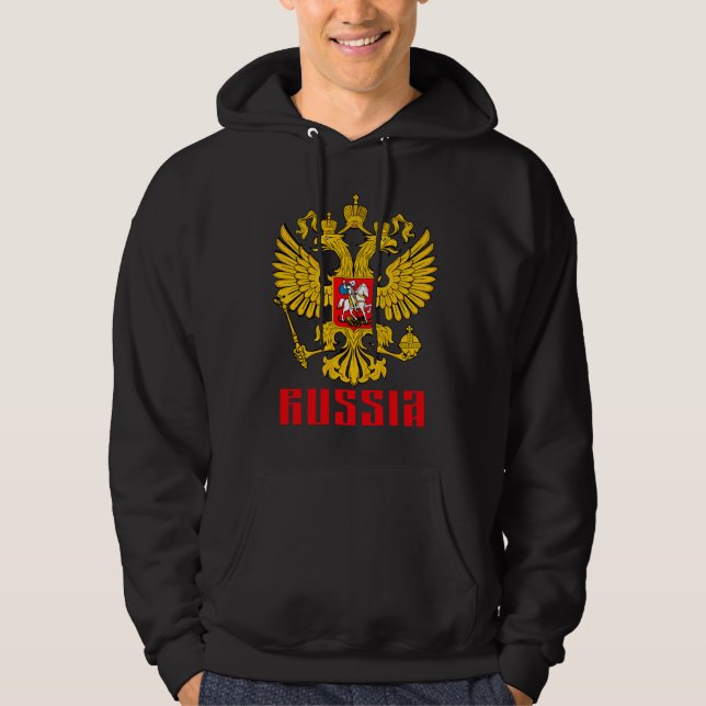 Sudadera Bandera rusa águila imperial ortodoxa rusa (Anverso)