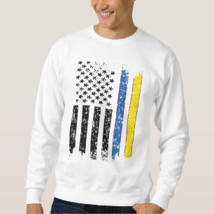Sudadera Bandera semiestadounidense de media ucraniana Ucra