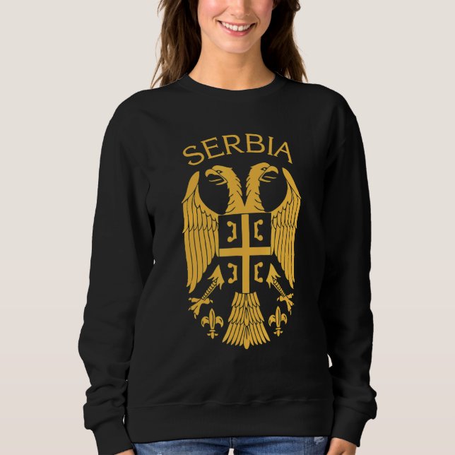Sudadera Bandera serbia del águila de Serbia (Anverso)