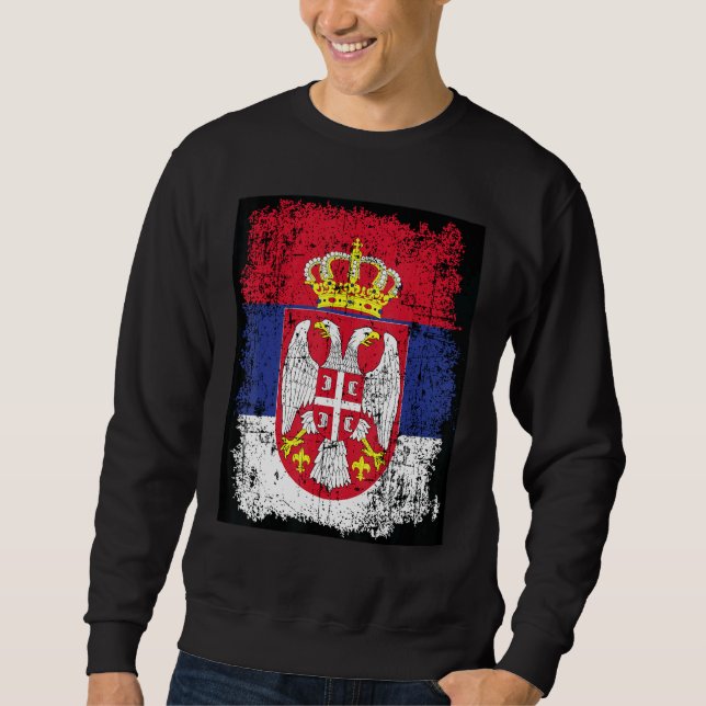 Sudadera Bandera Serbia Escudo De Armas Águila Serbia Serbi (Anverso)