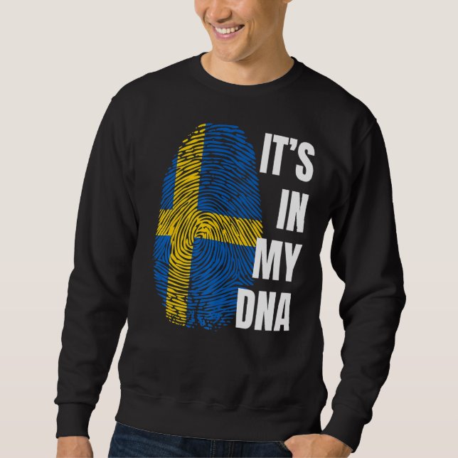 Sudadera Bandera sueca Adn Fingprint Suecia (Anverso)