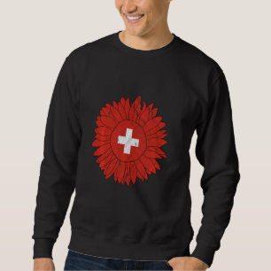 Sudadera Bandera Suiza Bandera Suiza Girasol Bandera Suiza 