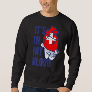 Sudadera Bandera Suiza de las venas de sangre suiza