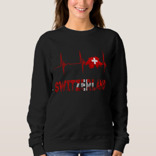 Sudadera Bandera suiza EKG Pulse Schweiz