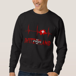 Sudadera Bandera suiza EKG Pulse Schweiz