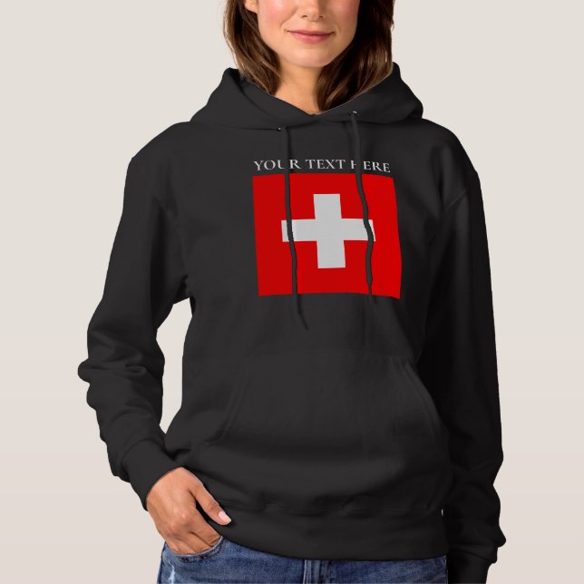 Sudadera Bandera Suiza Personalizada Schweiz Europa Suiza (Anverso)