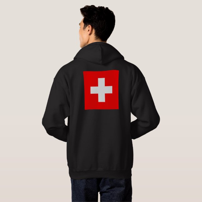 Sudadera Bandera Suiza Personalizada Schweiz Europa Suiza (Reverso completo)