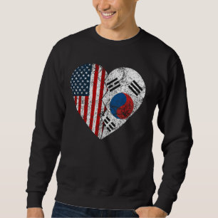 Sudadera Bandera surcoreana norteamericana corazón a Estado