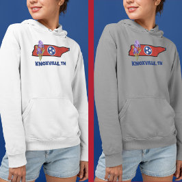 Sudadera Bandera Tennessee y flor Morado Iris Personalizado