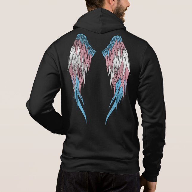 Sudadera Bandera transgénero - Halo - Wings (Reverso)