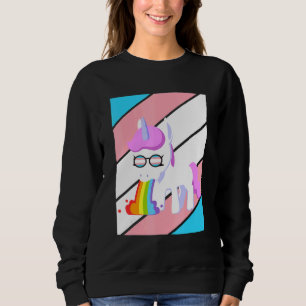 Sudadera Bandera Transgénero Orgullo Unicornio LGBTQ Orgull