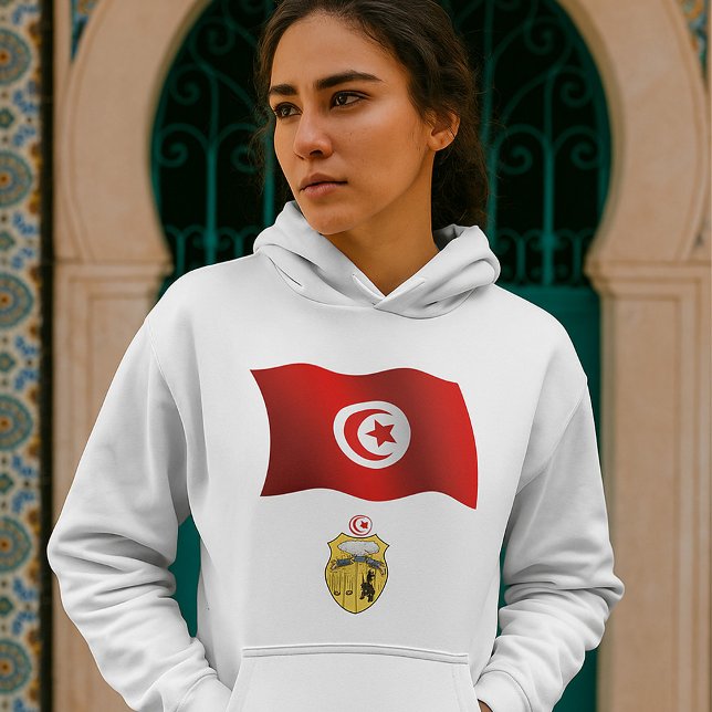 Sudadera Bandera tunecina y escudo de armas patriótico tune (Subido por el creador)
