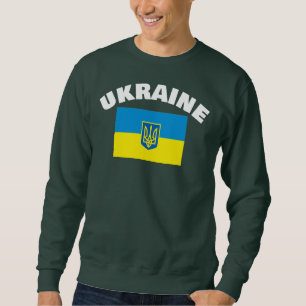 Sudadera Bandera ucraniana con escudo de Tryzub