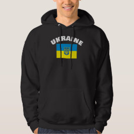 Sudadera Bandera ucraniana con escudo de Tryzub