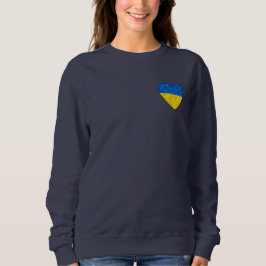 Sudadera Bandera ucraniana. Corazón. Amor a Ucrania. Apoyo.