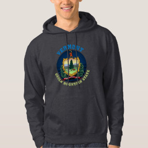 SUDADERA BANDERA VERMONT VERDE MONTAÑA ESTATAL