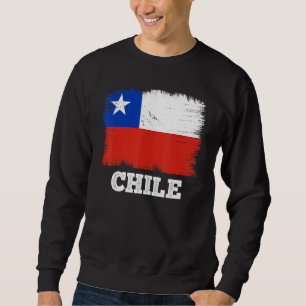 Sudadera Bandera Vintage Chile País Bandera Retro Chilena