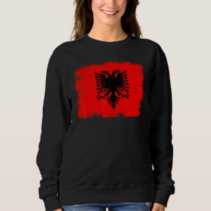 Sudadera Bandera vintage de Albania Día de la Independencia