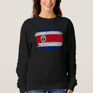 Sudadera Bandera Vintage de Costa Rica Para Costarricense