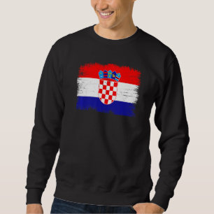 Sudadera Bandera vintage de Croacia Día de la Independencia