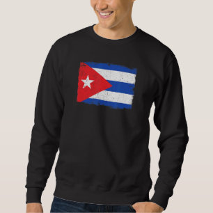 Sudadera Bandera Vintage de Cuba Herencia Raíces Cubanas Or
