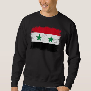 Sudadera Bandera vintage de la República Árabe Siria Día de