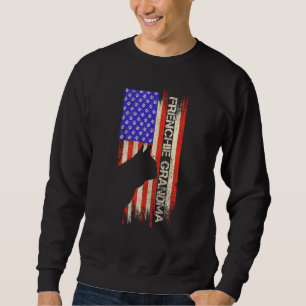 Sudadera Bandera Vintage De Usa Bulldog Francés Abuela Fren