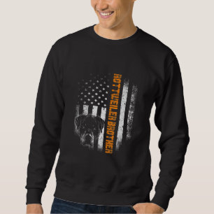 Sudadera Bandera Vintage divertido Perro Rottweiler Hermano