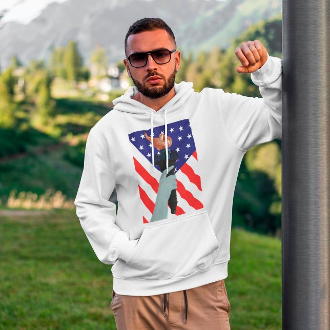 Sudadera Bandera Y Antorcha Estadounidenses Hoodie (Subido por el creador)
