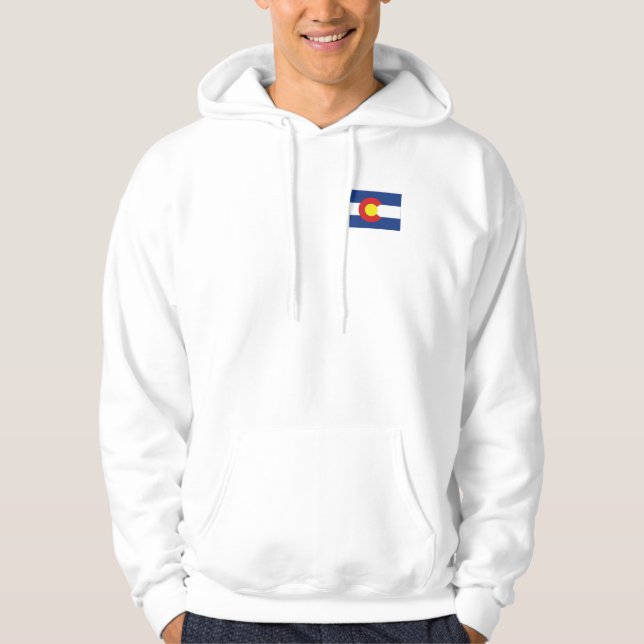 Sudadera Bandera y mapa del estado de Colorado (Anverso)